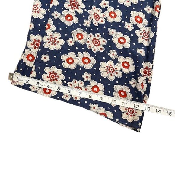 M.i.h. Jeans Silk Elodie All In One Jumpsuit Blue White Red Floral Size Medium - Picture 9 of 15